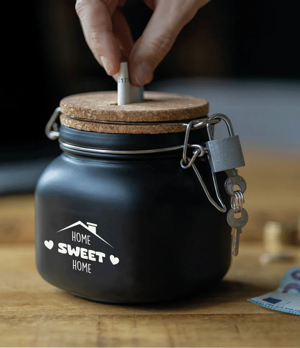 Luxe spaarpot home sweet home sfeerbeeld