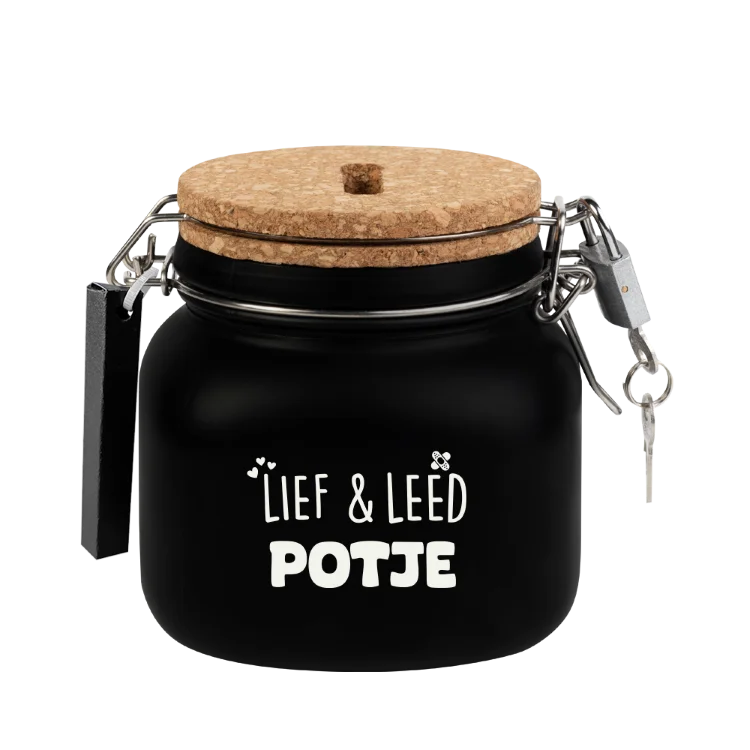 Luxe spaarpot lief & leed potje