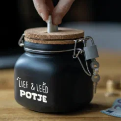 Luxe spaarpot lief & leed potje