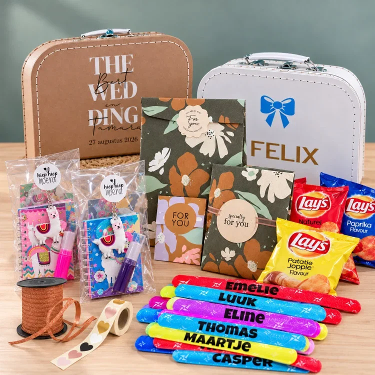 Gepersonaliseerde kadootjes, traktaties en inpakmaterialen van Creatief en Kado