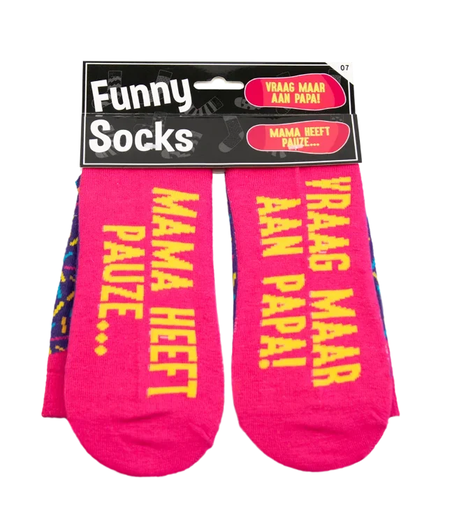 funny socks mama heeft pauze