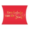Gondeldoosje een kadootje van de Sint rood, om je cadeau mooi in te pakken