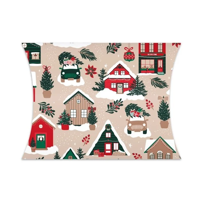 Gondeldoosje winter houses, verpakking voor een kerst cadeau