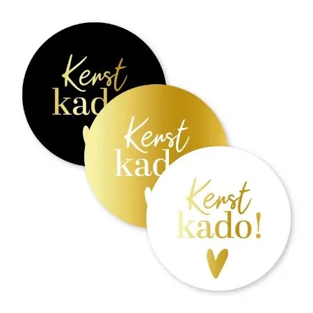 kadostickers kerstkado!, inpakken kerstmis,