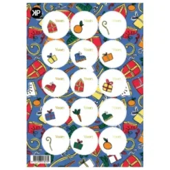 stickervel sinterklaas pret, inpakken sinterklaas, kadostickers