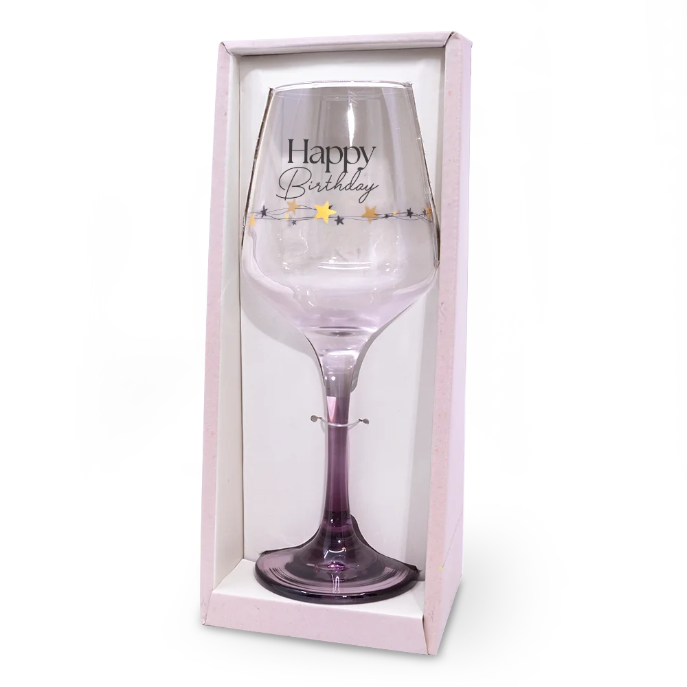 Wijnglas<br>Happy birthday<br>Sparkling Moments